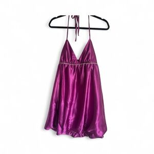 Jessica Mcclinton for Gunne Sax Vibrant Purple sating  Dress size 11